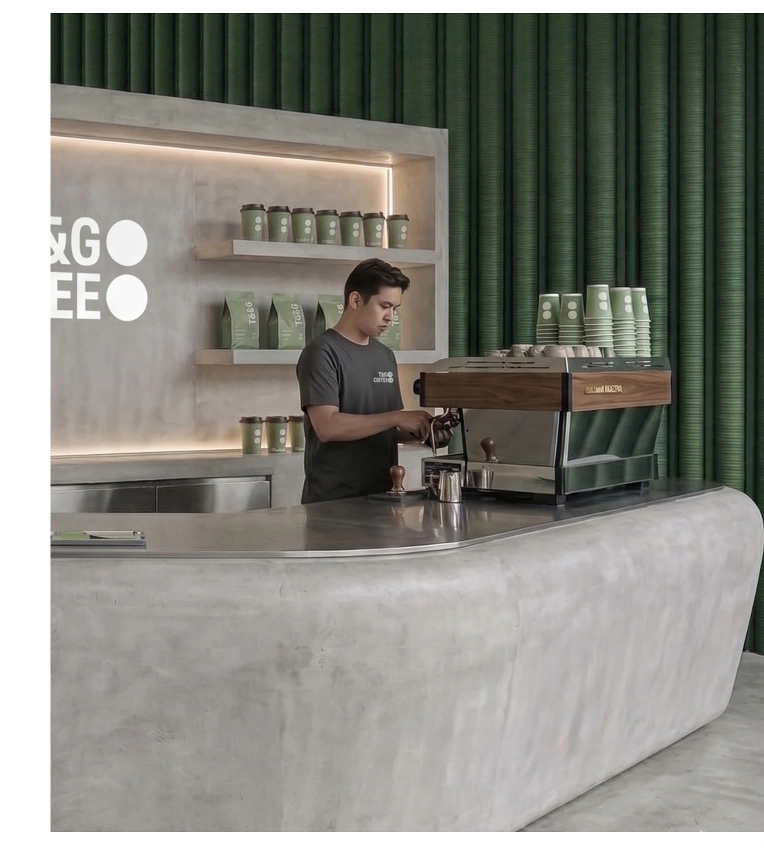 T&G barista counter